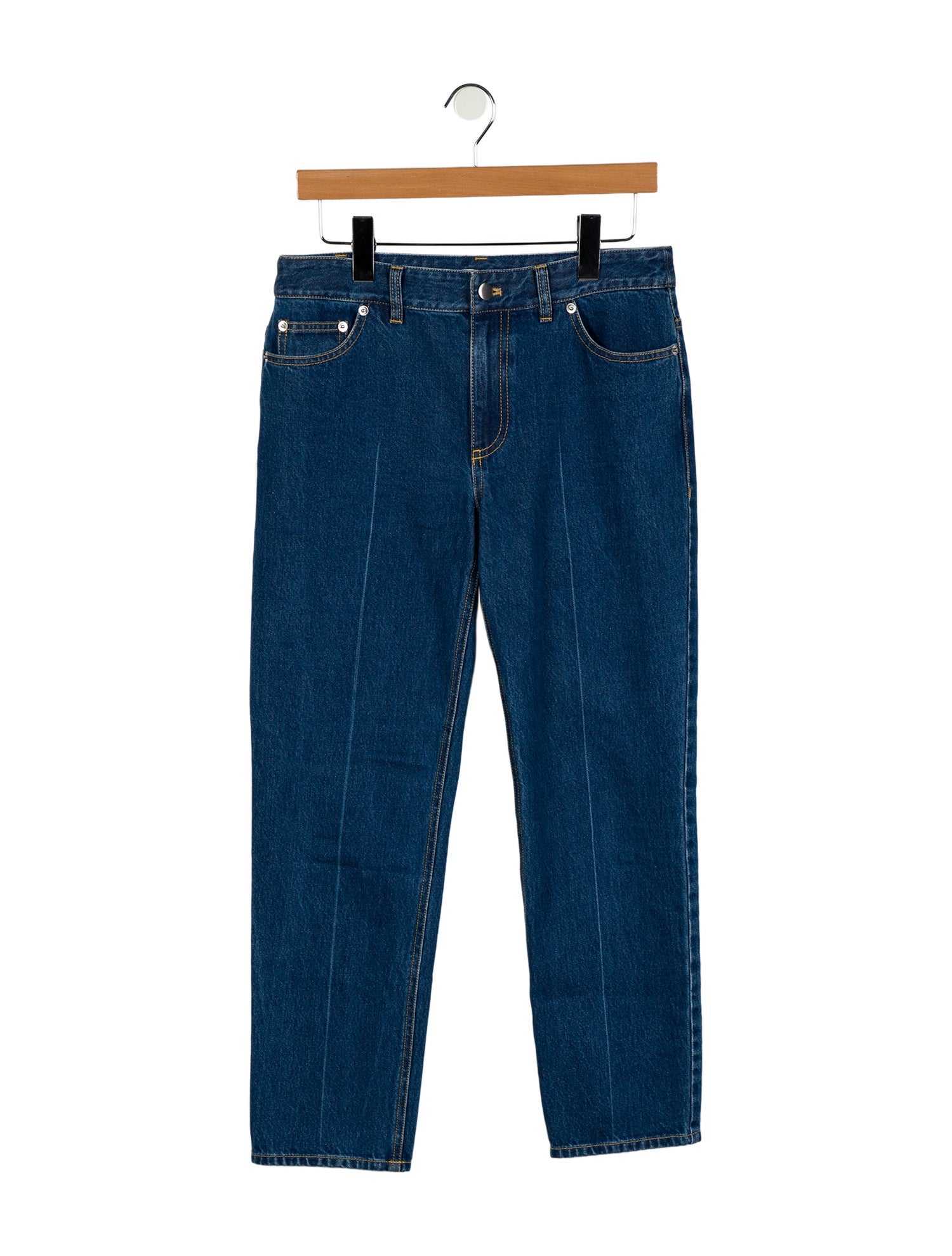 Tibi Mid-Rise Straight Leg Jeans