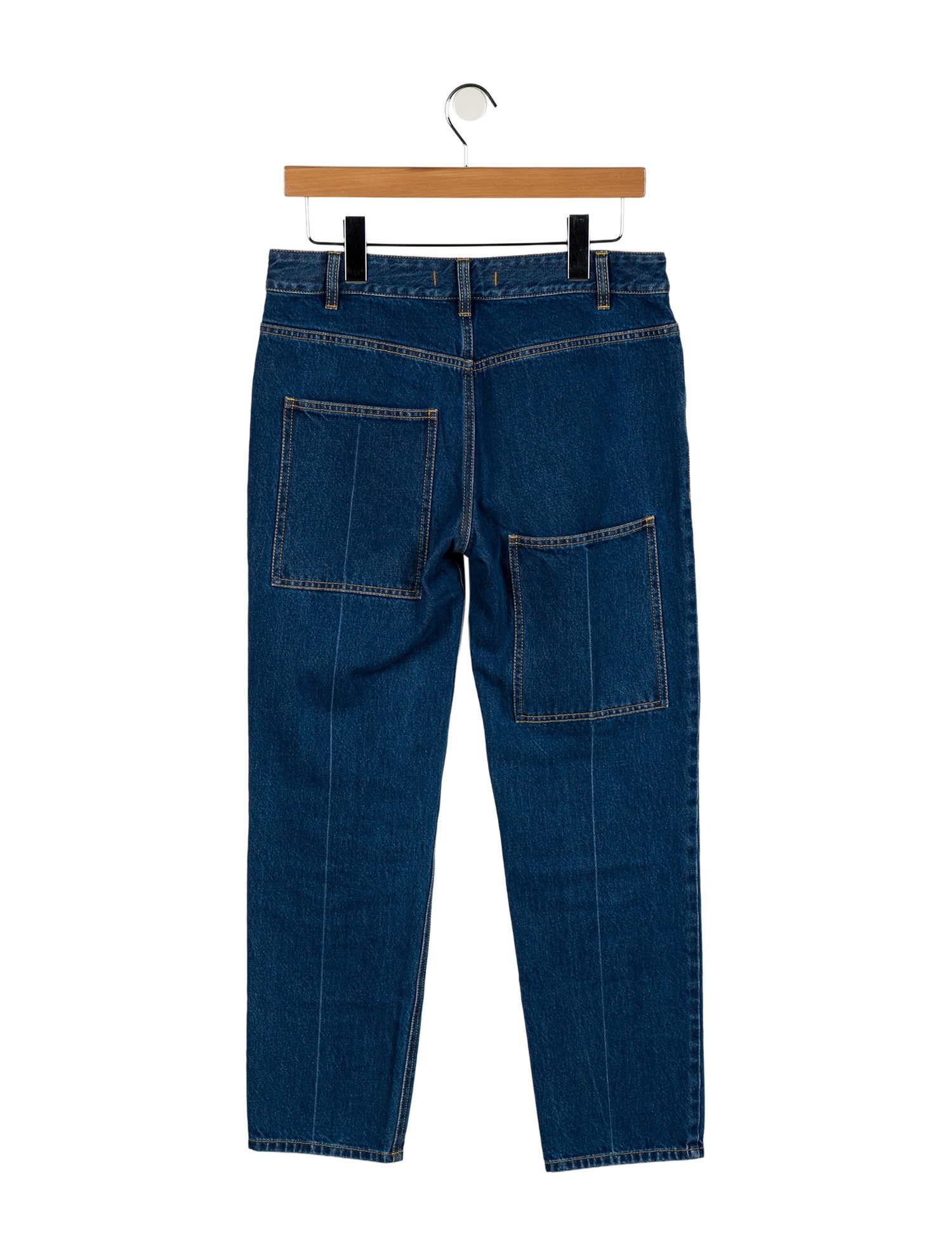 Tibi Mid-Rise Straight Leg Jeans