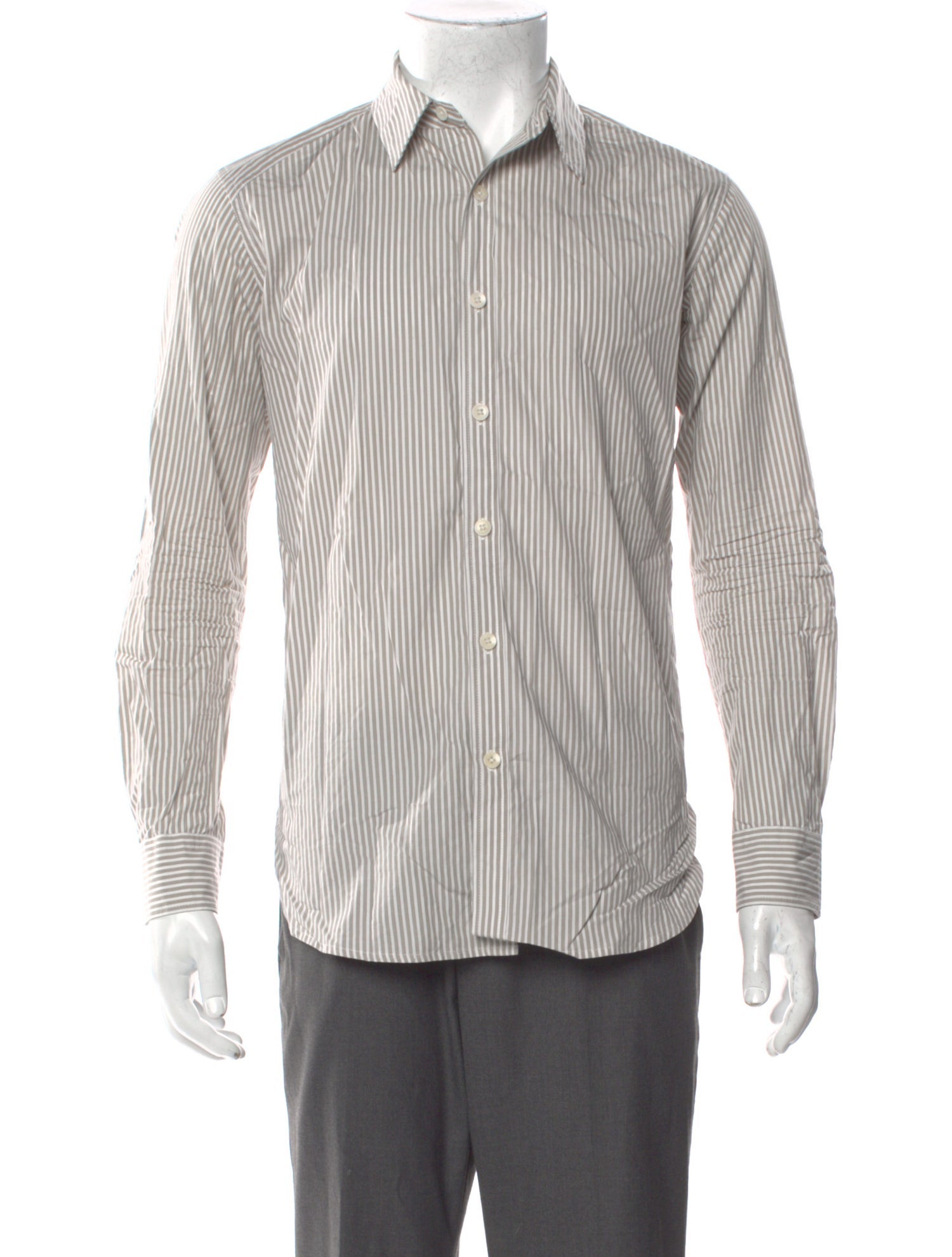 Tibi Striped Long Sleeve Shirt