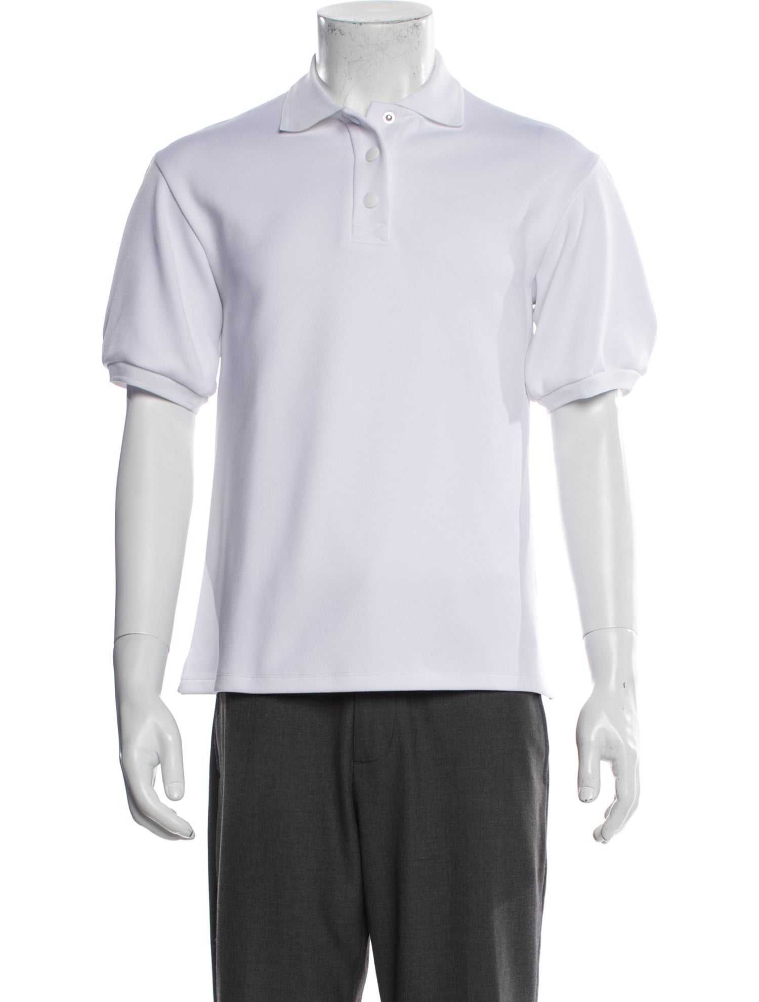 Tibi Collar Short Sleeve Polo Shirt