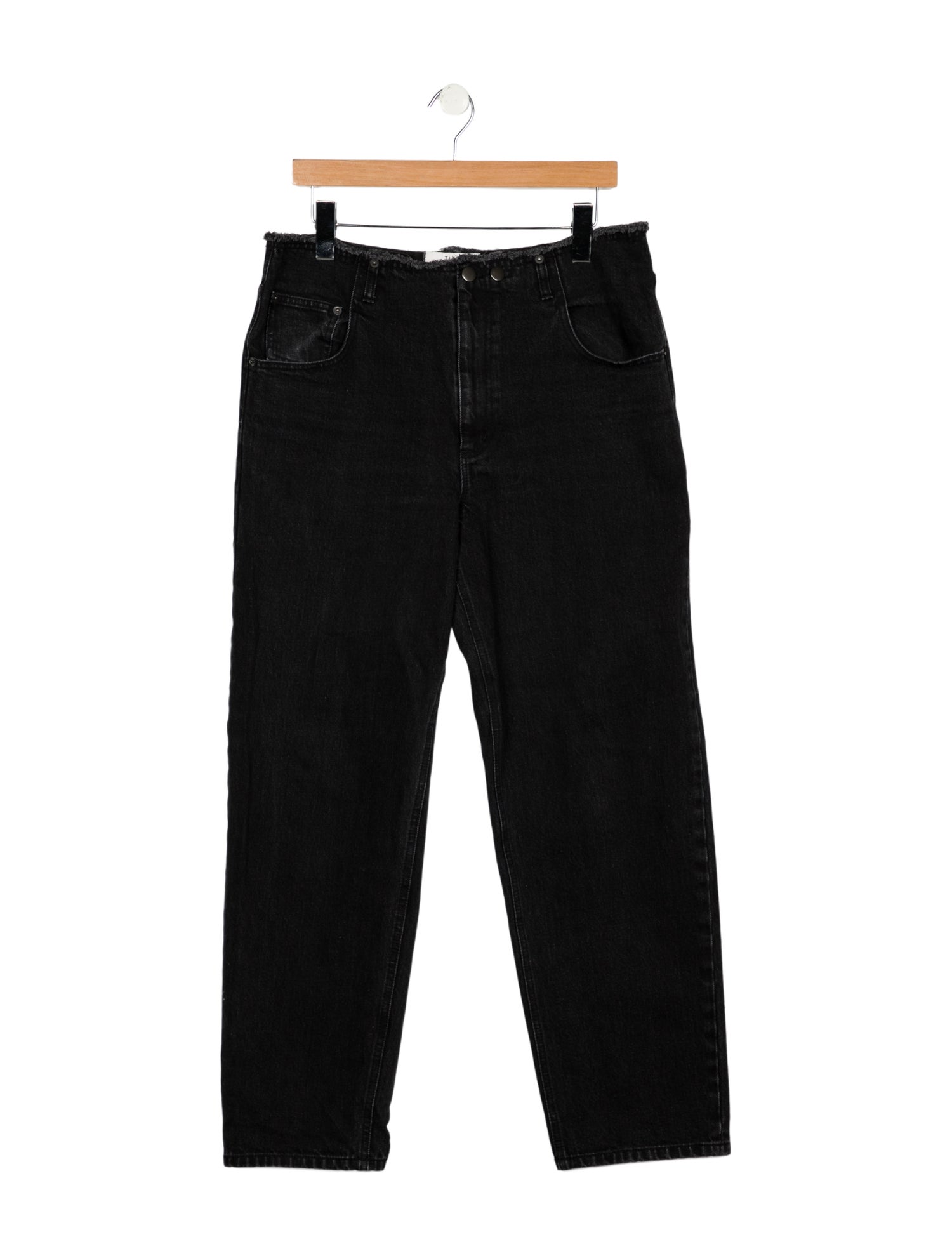 Tibi High-Rise Straight Leg Jeans