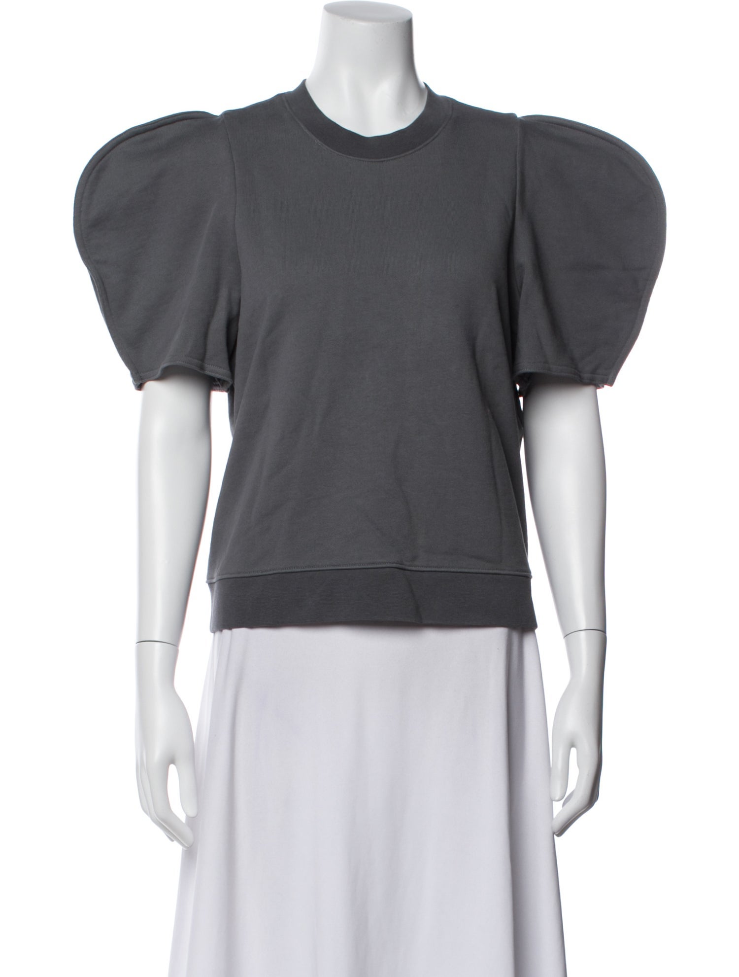 Tibi Crew Neck Short Sleeve Top