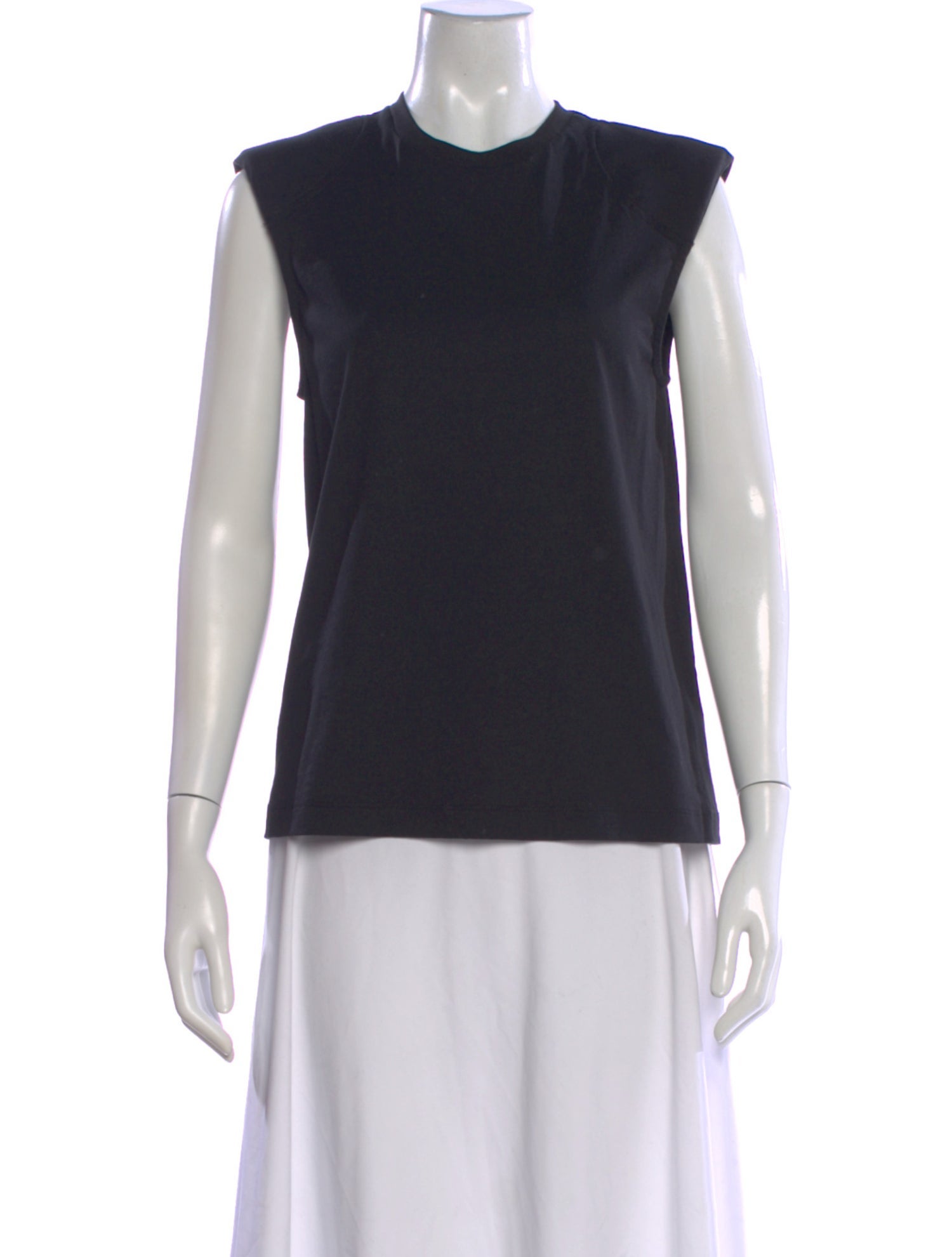 Tibi Crew Neck Sleeveless Top