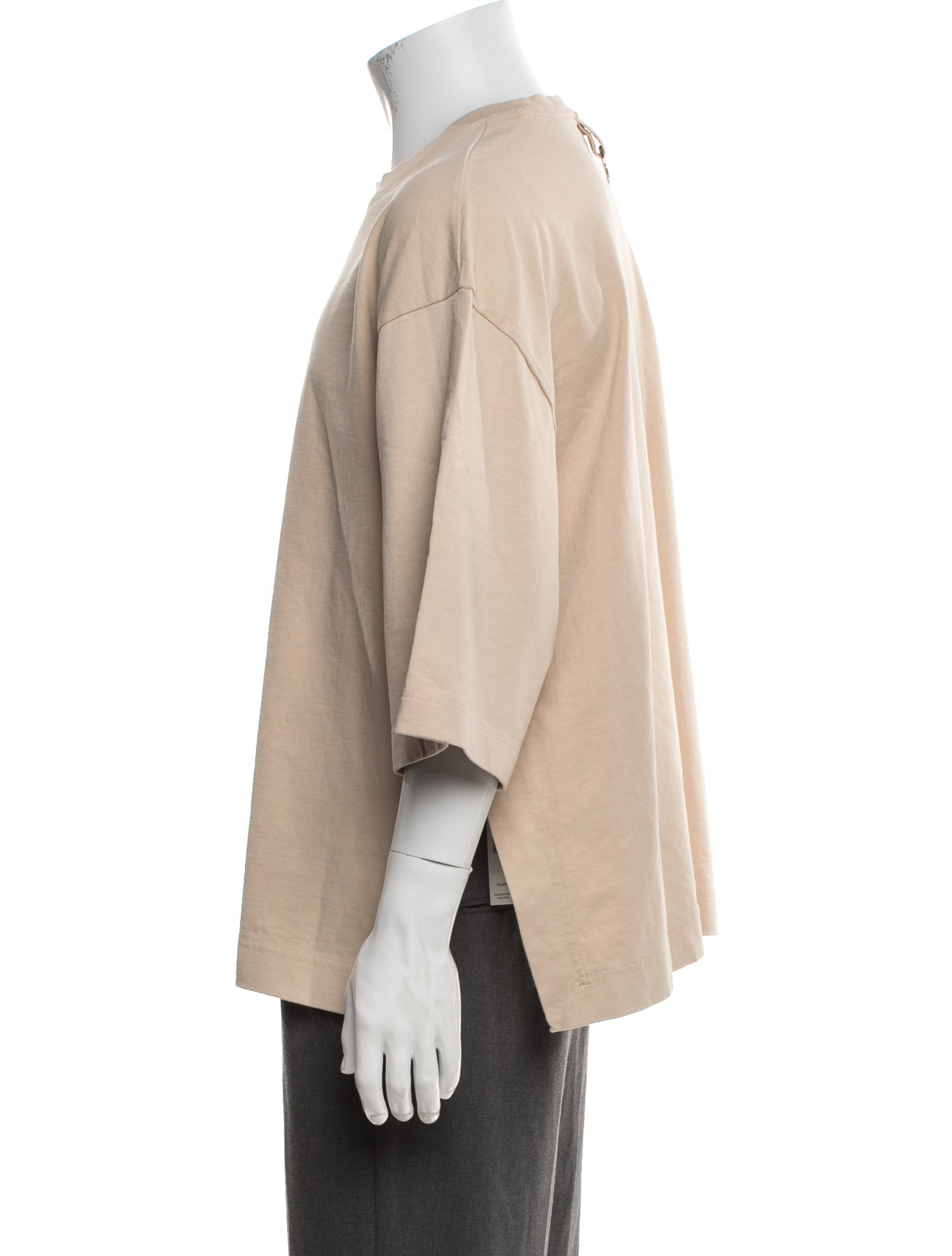 Tibi Crew Neck Three-Quarter Sleeve T-Shirt