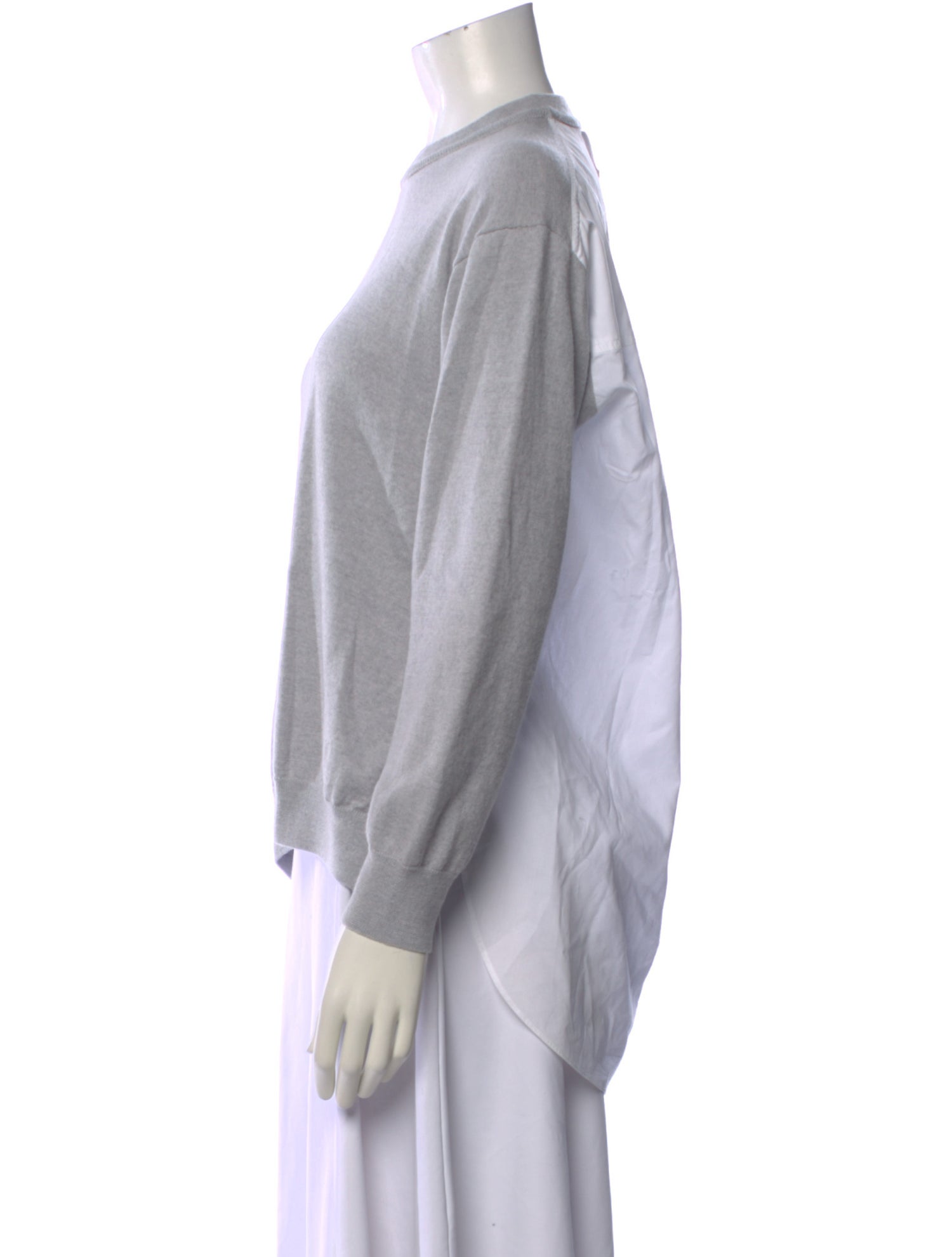 Tibi Linen Crew Neck Sweater