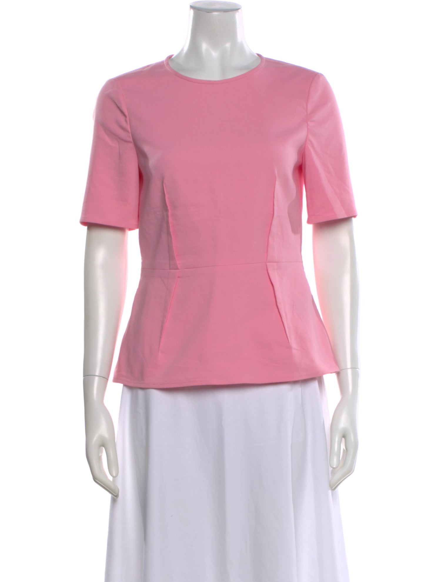 Tibi Crew Neck Short Sleeve Top