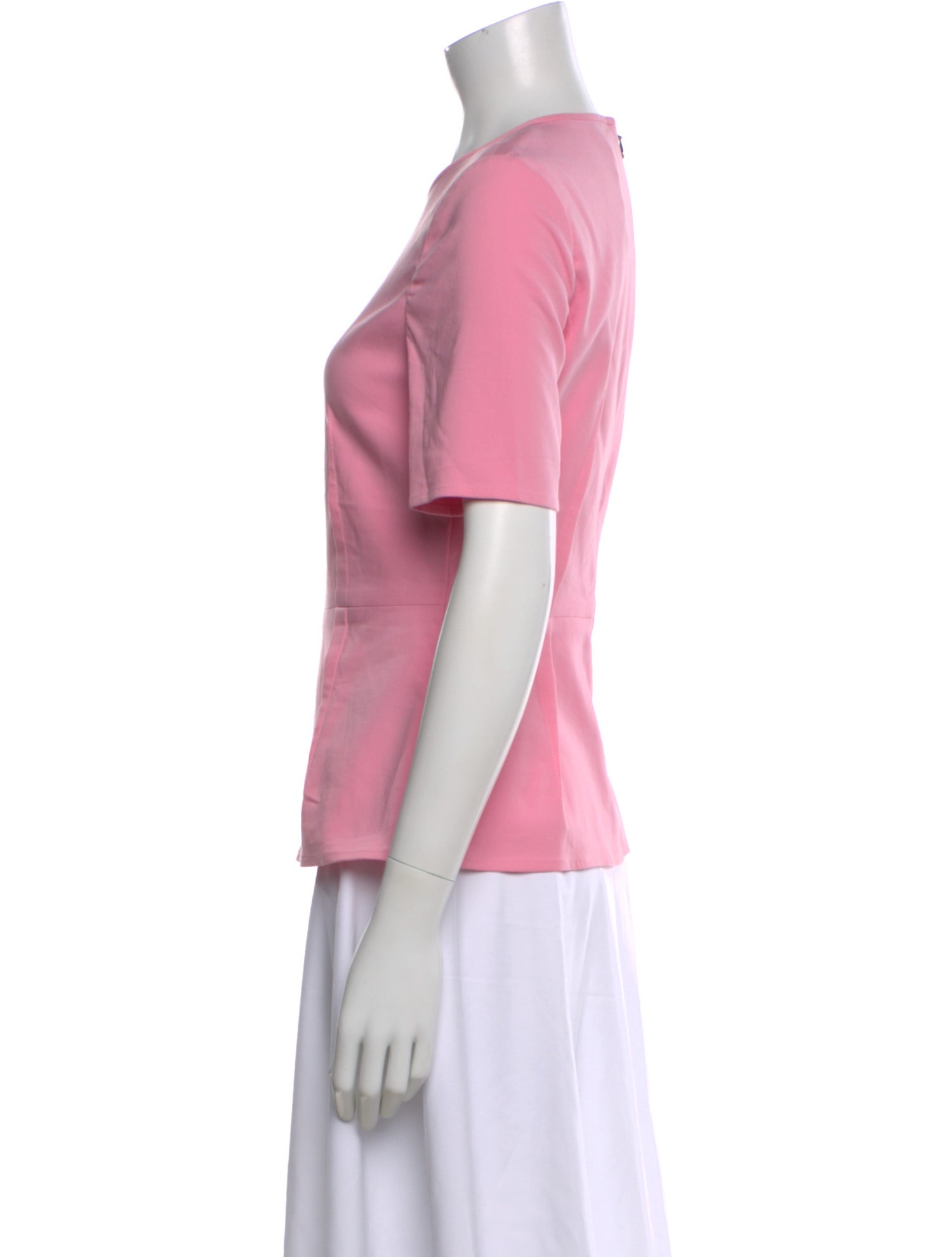 Tibi Crew Neck Short Sleeve Top