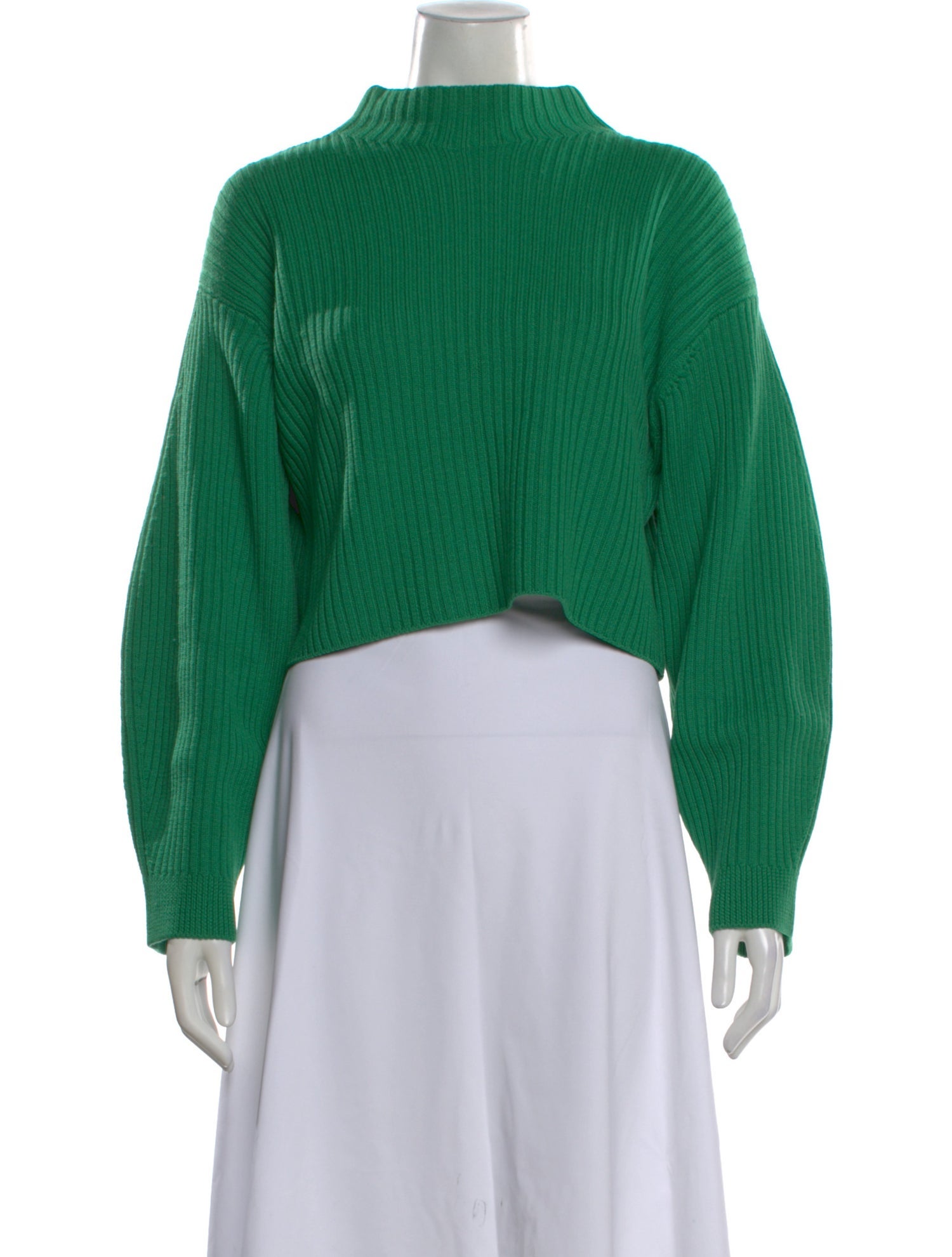 Tibi Merino Wool Mock Neck Sweater