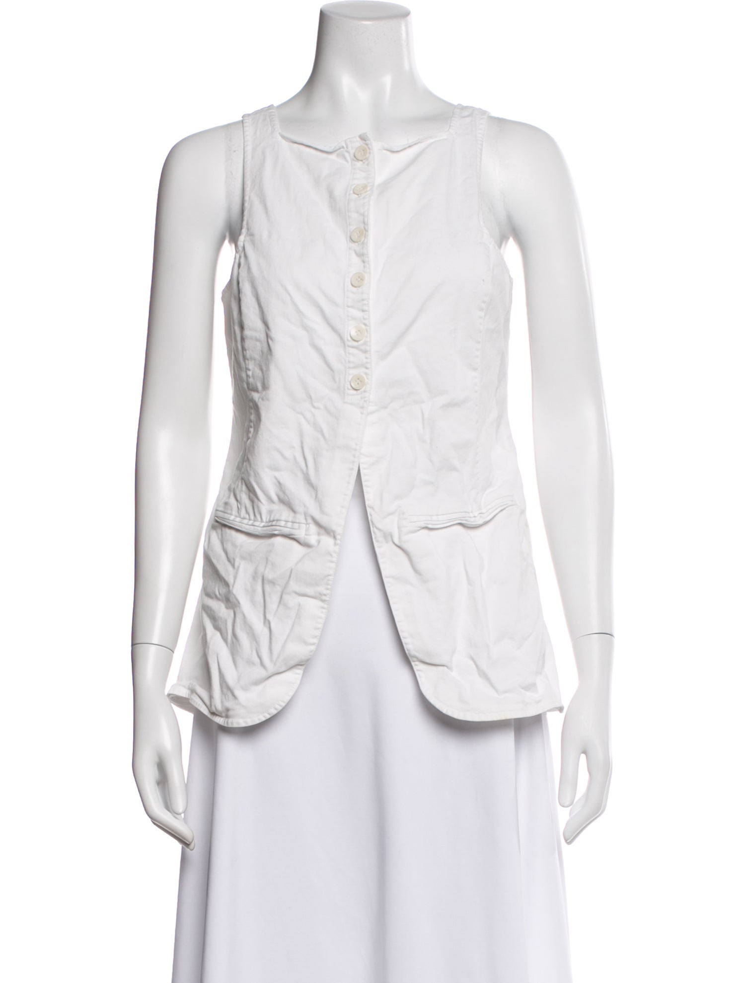 Tibi Square Neckline Sleeveless Top