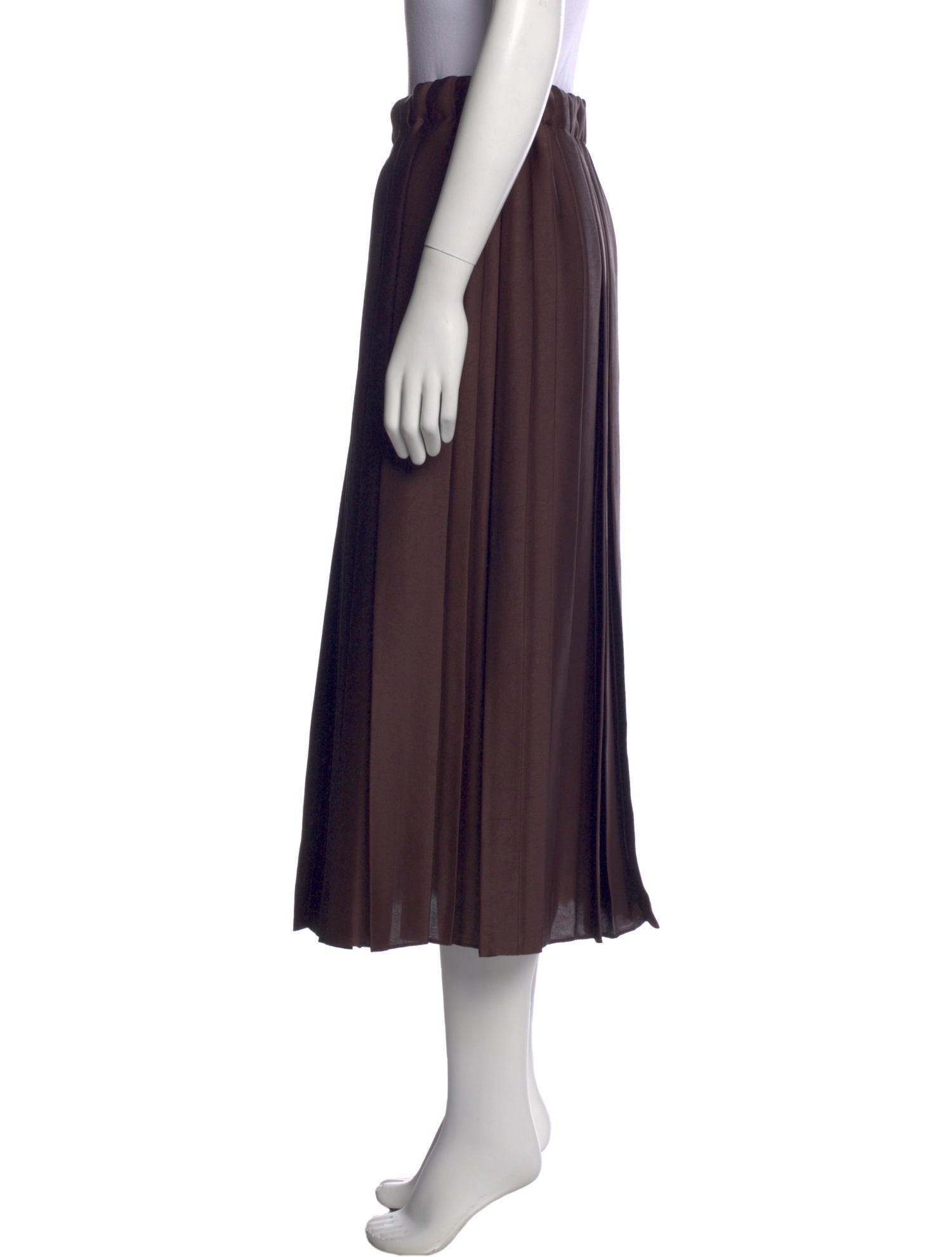 Tibi Pleated Accents Midi Length Skirt