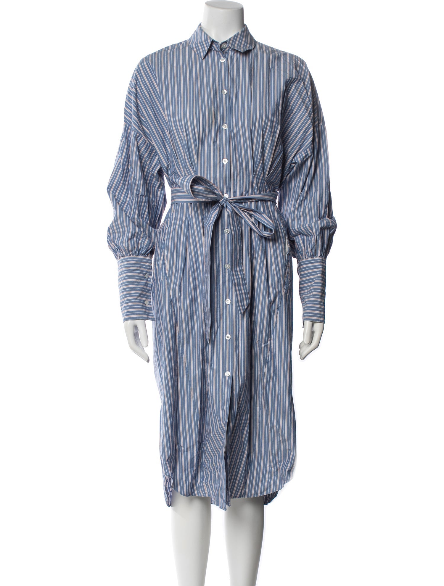 Tibi Striped Midi Length Dress