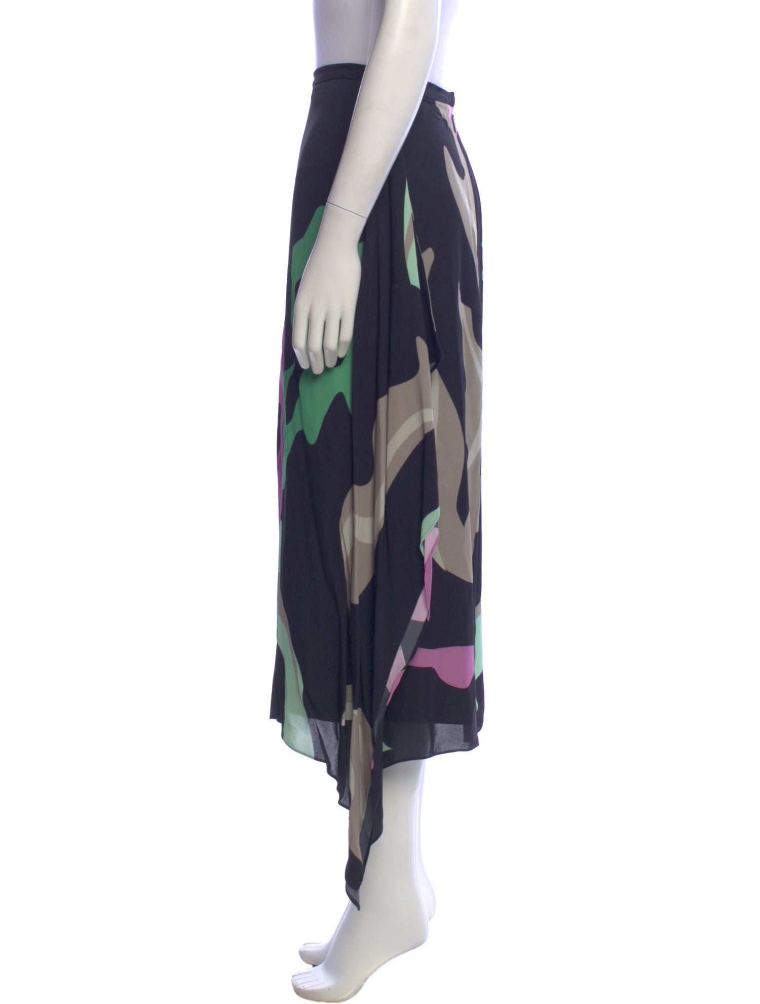 Tibi Printed Midi Length Skirt