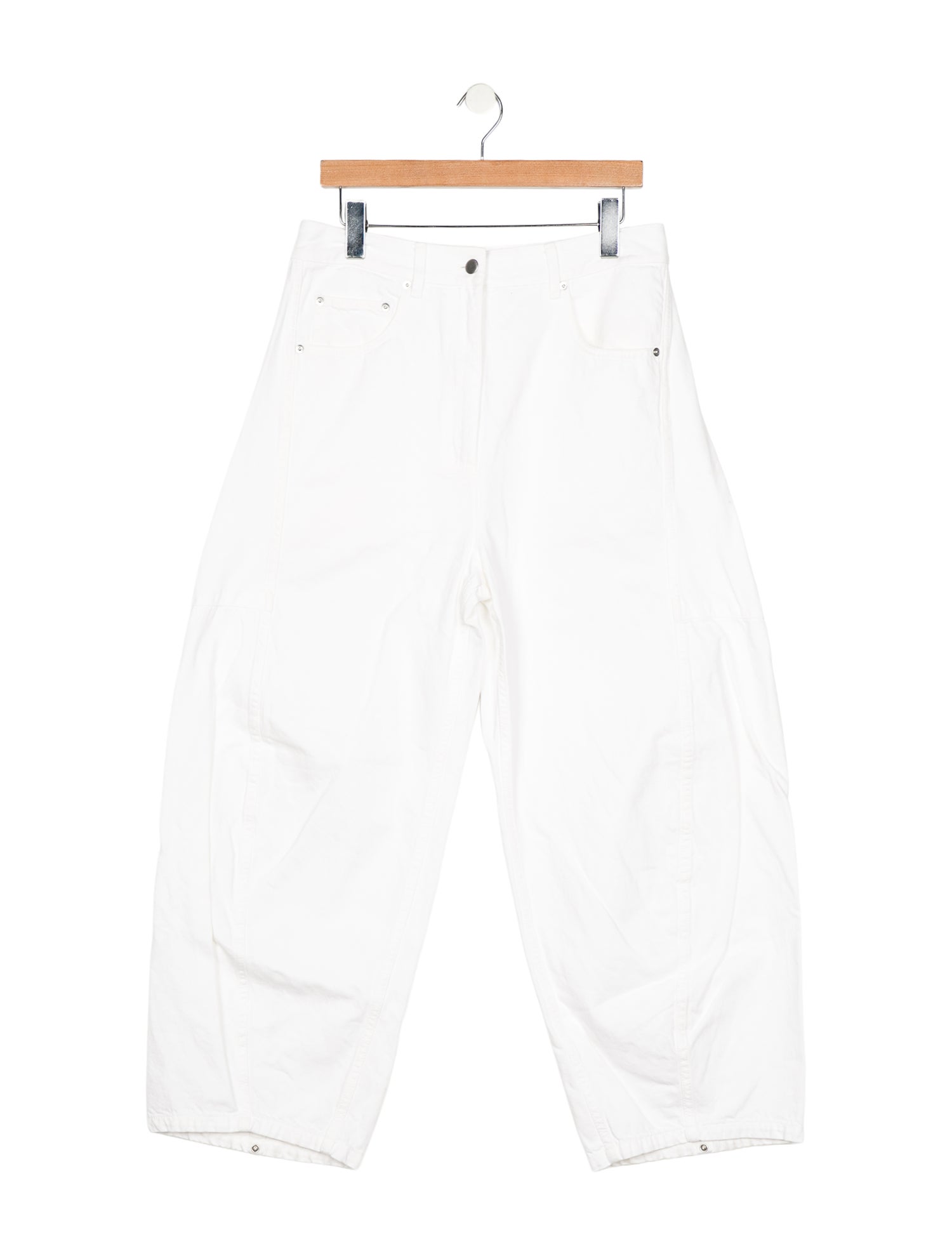 Tibi Mid-Rise Wide Leg Jeans