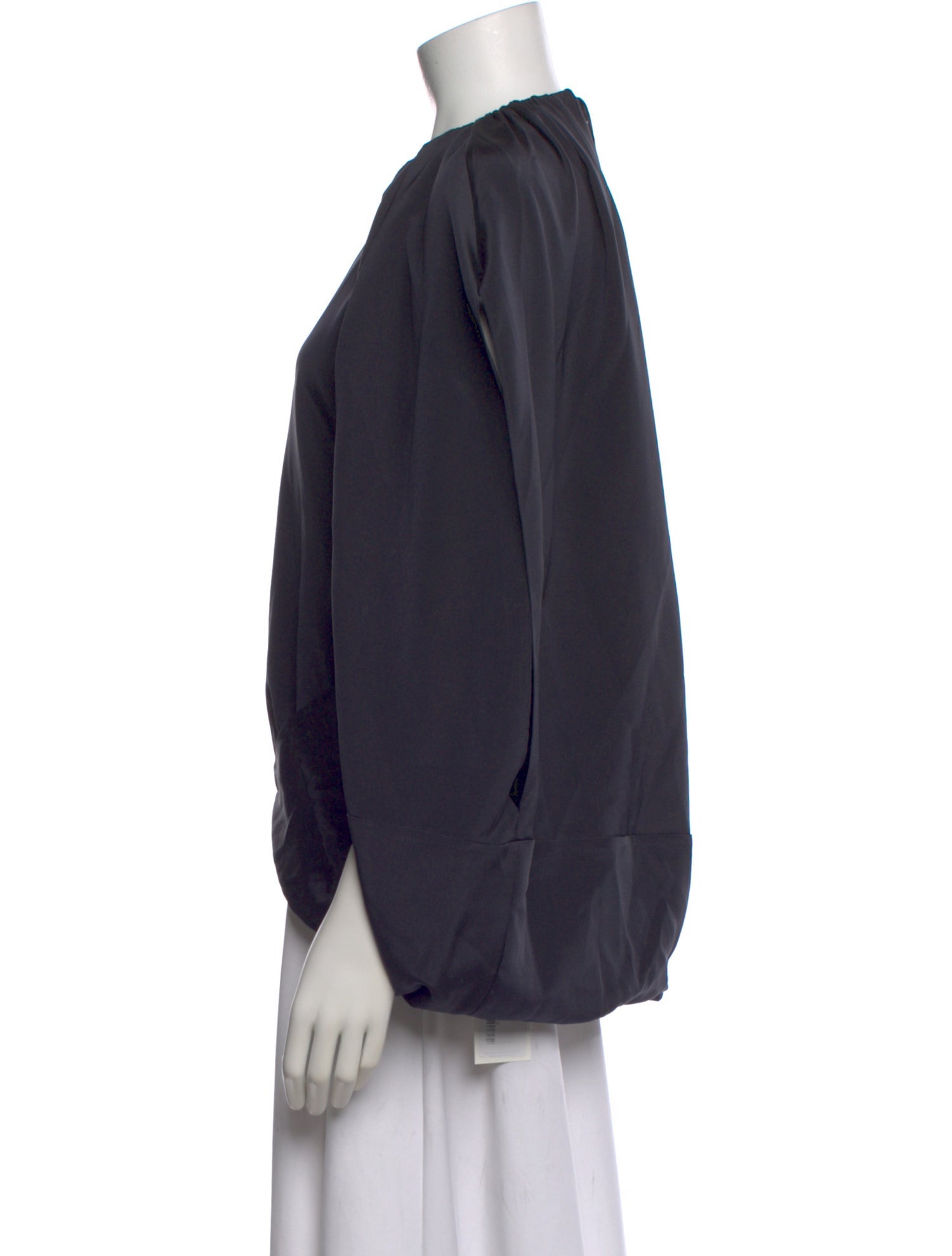 Tibi Silk Crew Neck Top