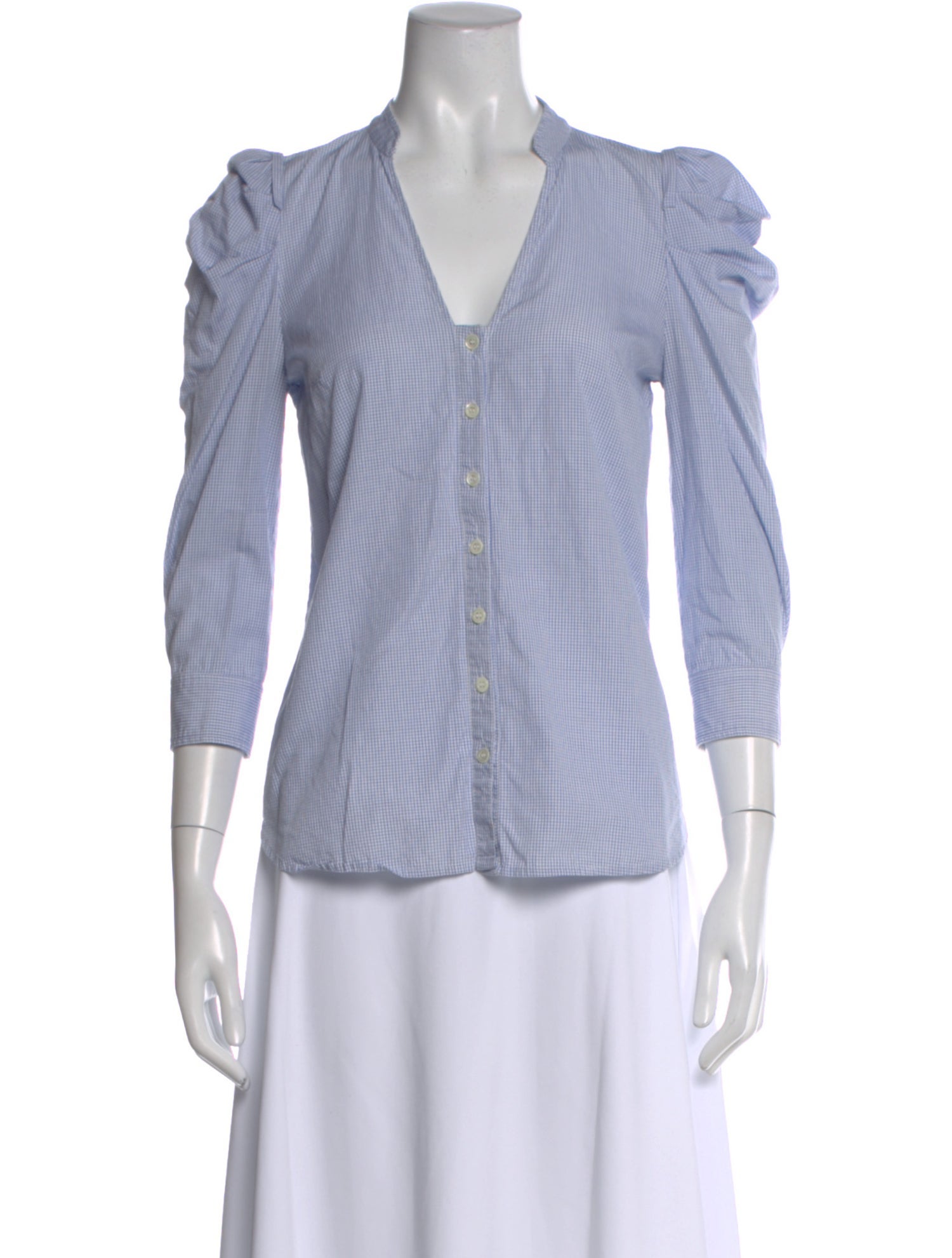 Tibi Printed V-Neck Blouse