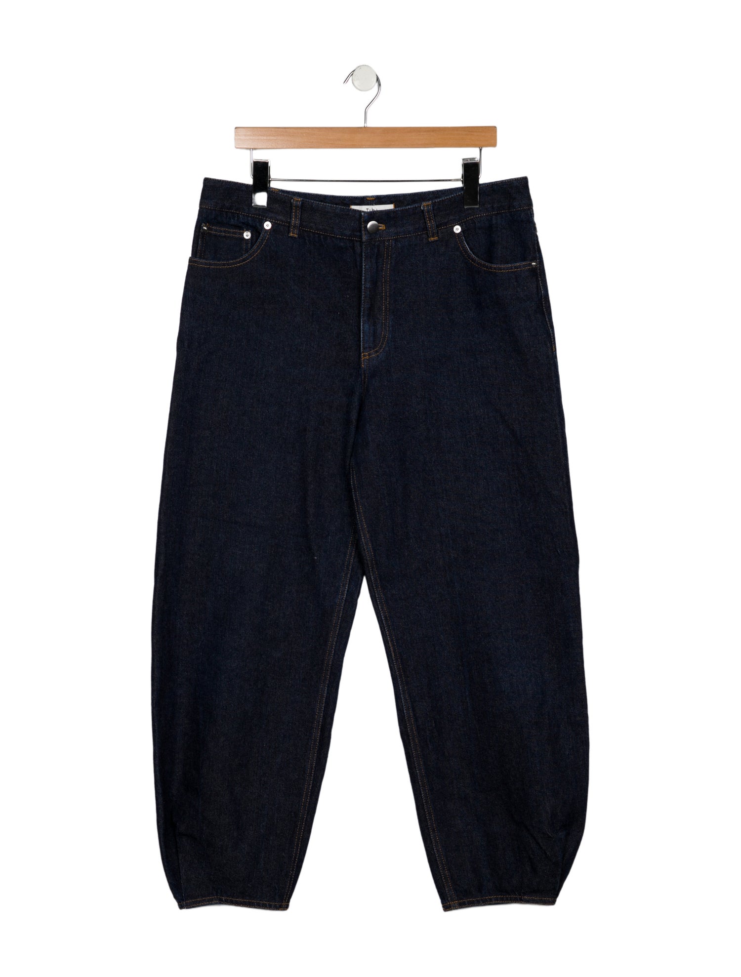 Tibi Mid-Rise Wide Leg Jeans