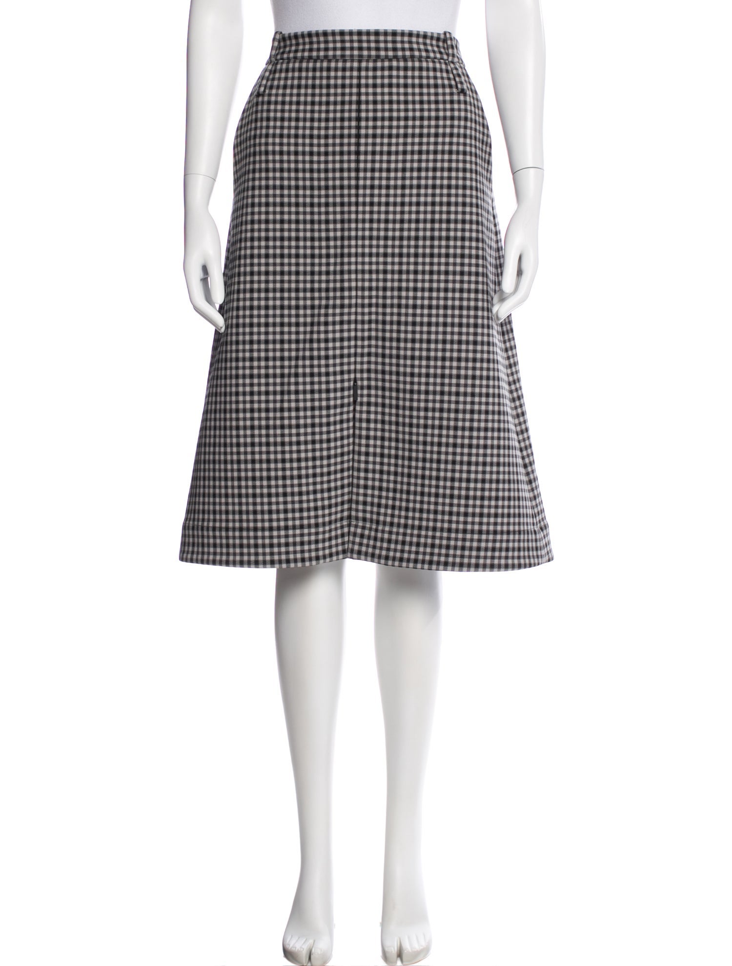 Tibi Plaid Print Midi Length Skirt