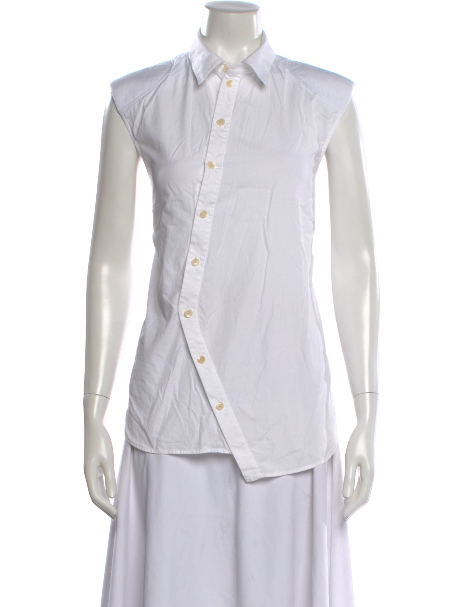 Tibi Sleeveless Button-Up Top