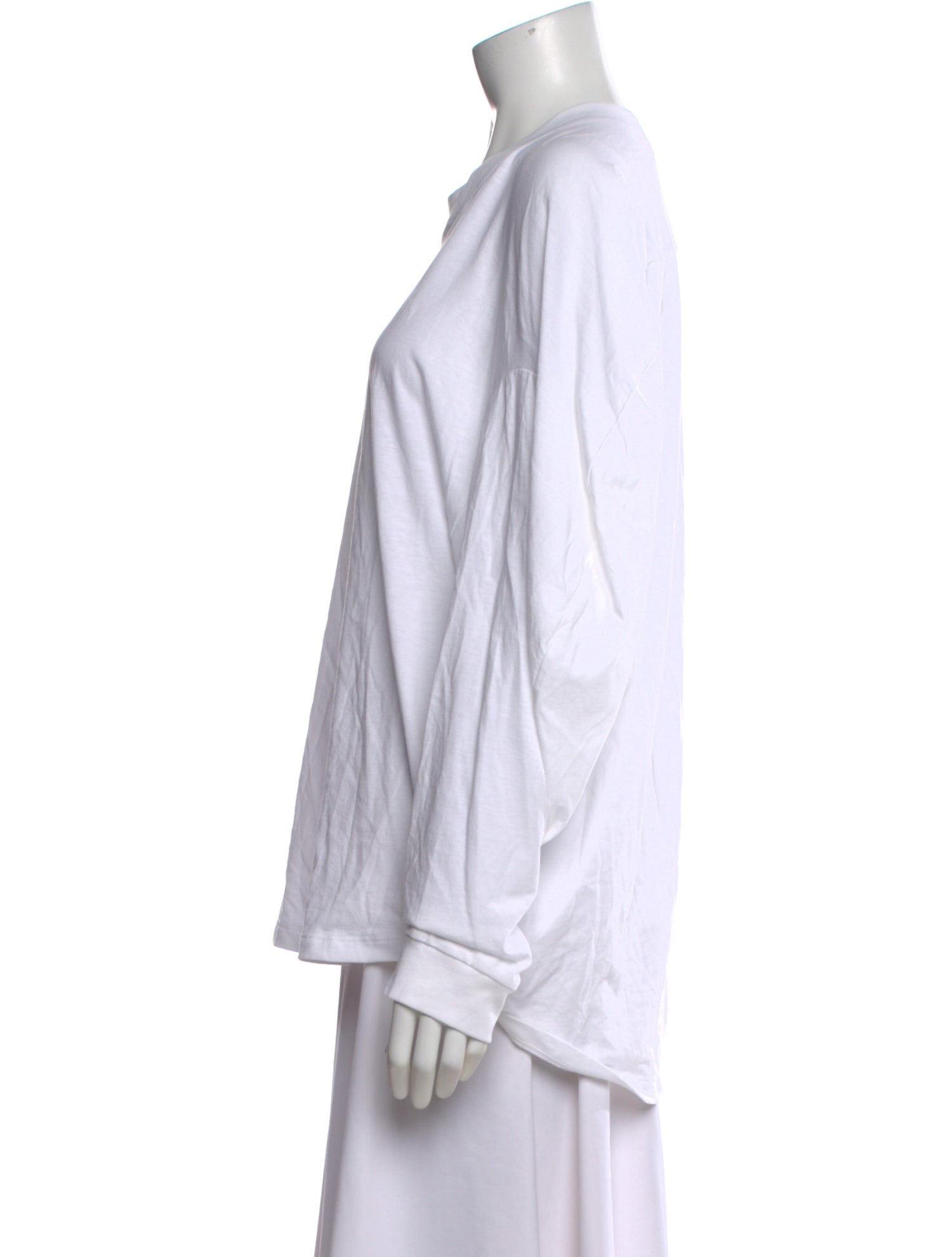 Tibi Crew Neck Long Sleeve Top