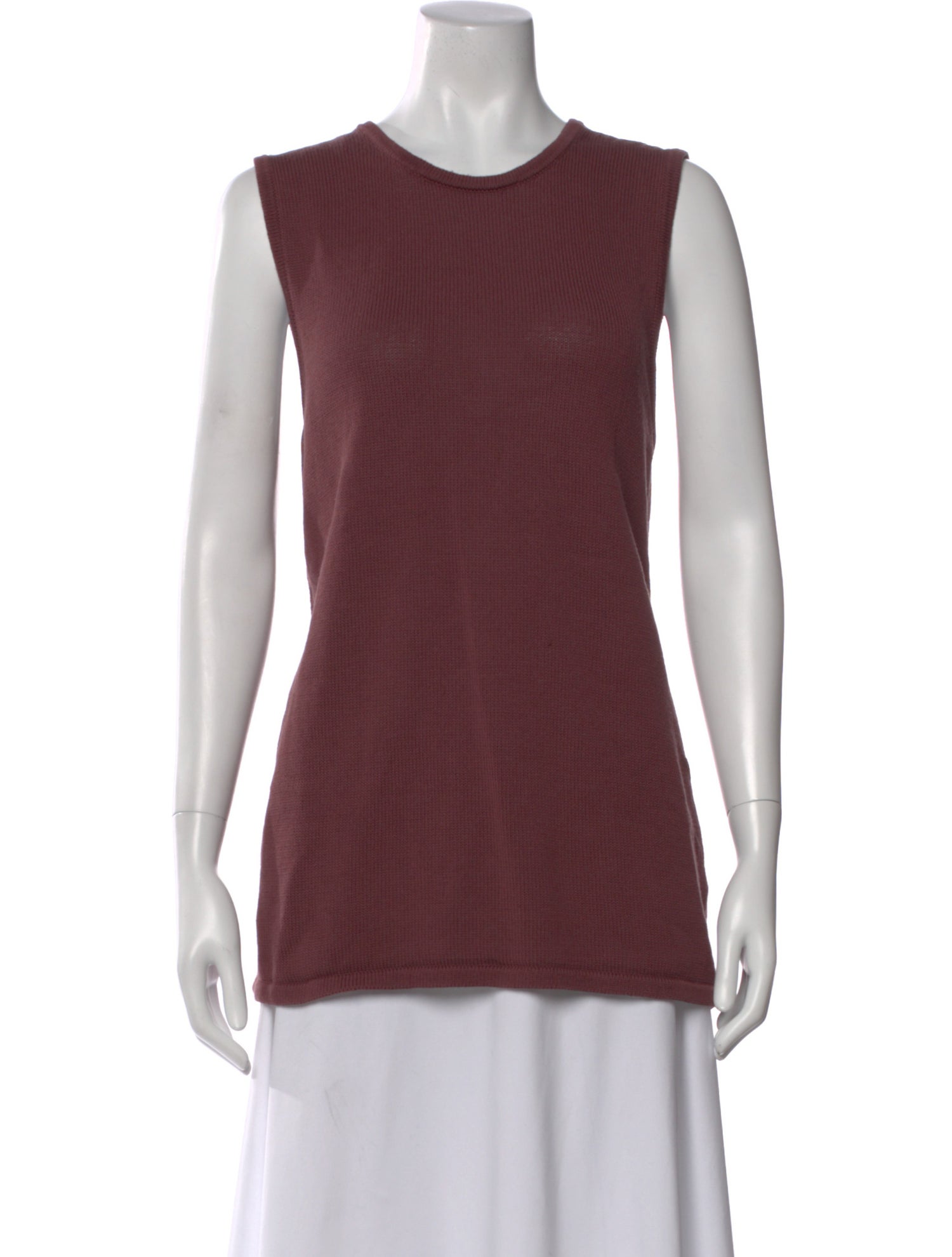 Tibi Crew Neck Sleeveless Top