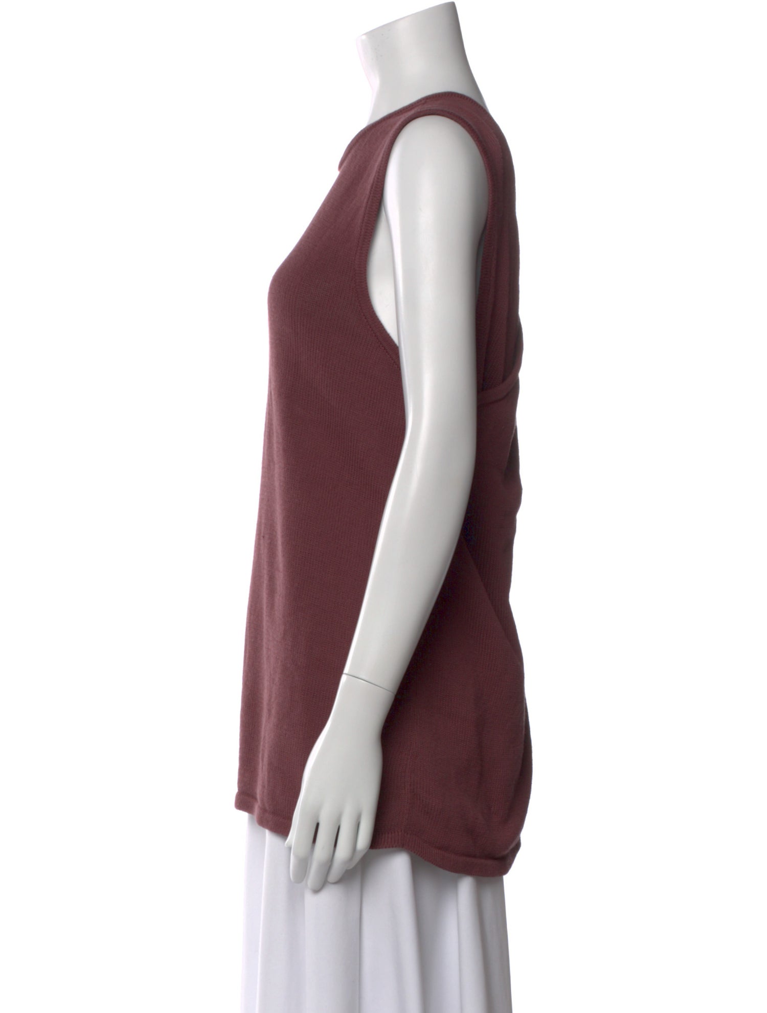 Tibi Crew Neck Sleeveless Top