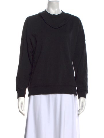 Pre-owned Tibi Cowl Neck Long Sleeve Sweatshirt In Black