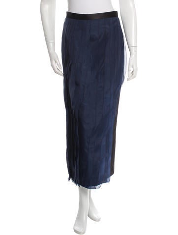 Tibi Silk-Accented Midi Skirt w/ Tags