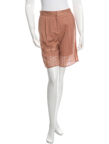 Tibi Floral Embroidered Bermuda Shorts