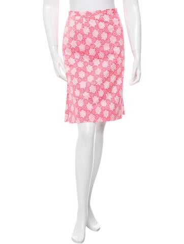Tibi Printed Knee-Length Skirt