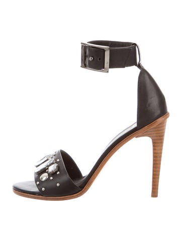 Tibi Embellished Leather Sandals