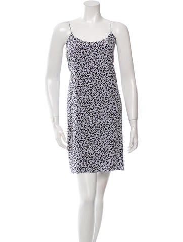 Tibi Silk Leopard Printed Mini Dress