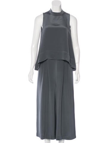 Tibi Cropped Silk Jumpsuit w/ Tags