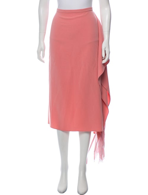 Tibi 2018 Fringe Skirt Pink