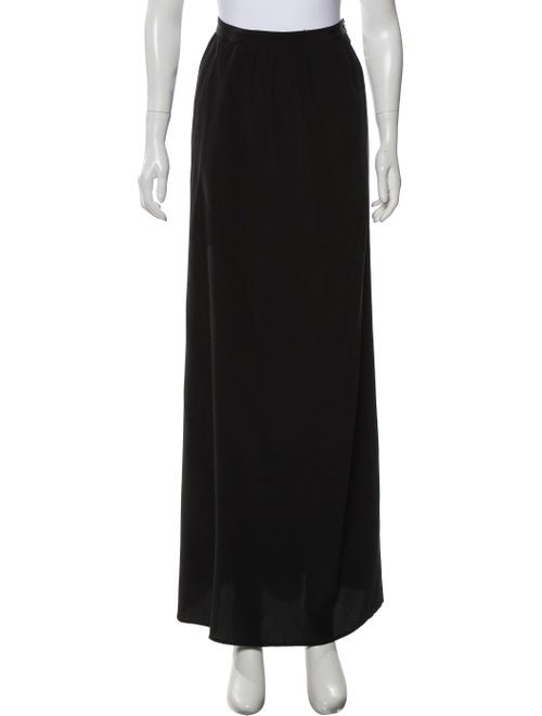Tibi Silk Long Skirt Black