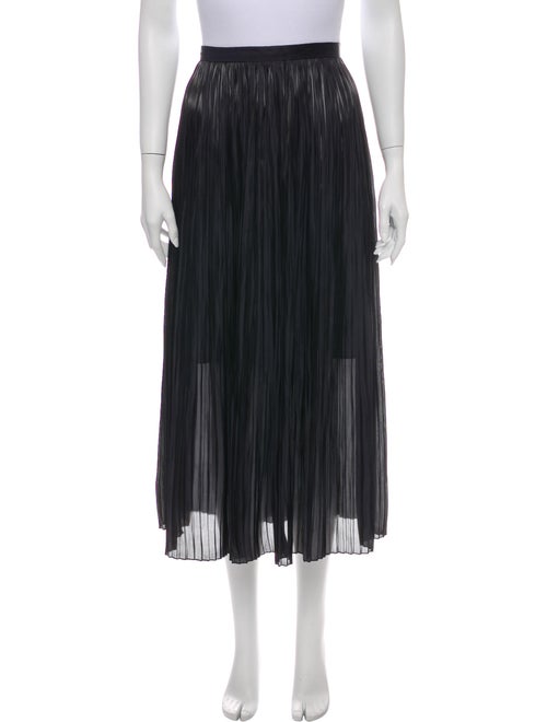 Tibi Pleated Accents Midi Length Skirt Blue