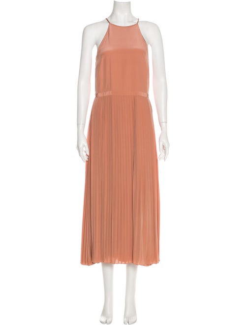 Tibi Silk Long Dress Pink