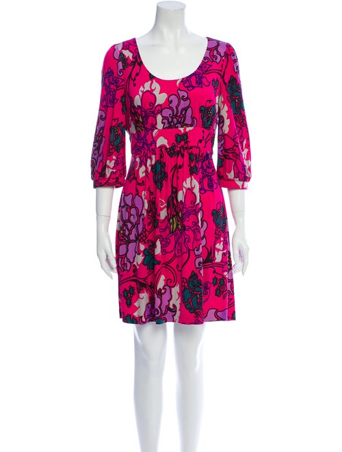 Tibi Silk Mini Dress Pink