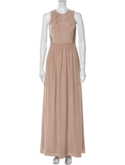 Tibi Silk Long Dress Pink