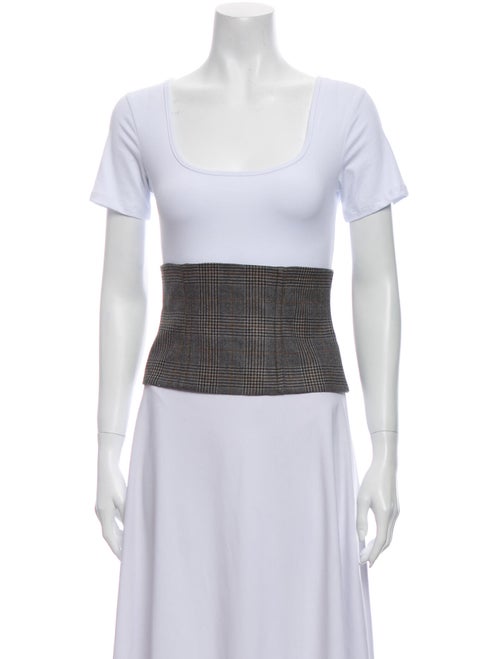 Tibi Wool Corset Belt Black