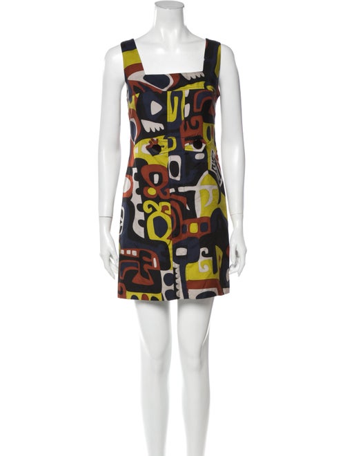 Tibi Silk Mini Dress Green