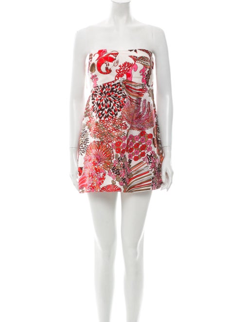 Tibi Silk Printed Romper White