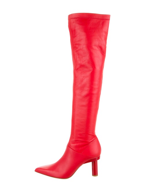Tibi Leather Boots Red
