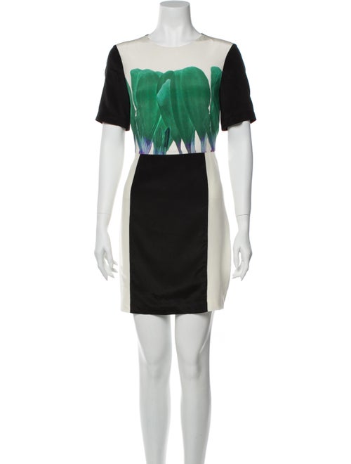 Tibi Silk Mini Dress Black
