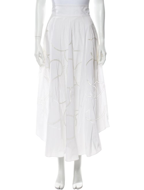 Tibi Midi Length Skirt White