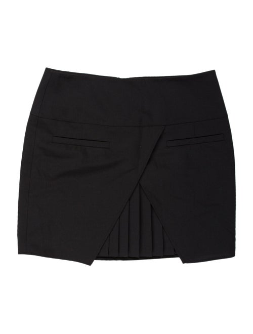 Tibi Pleated Accents Mini Skirt Black