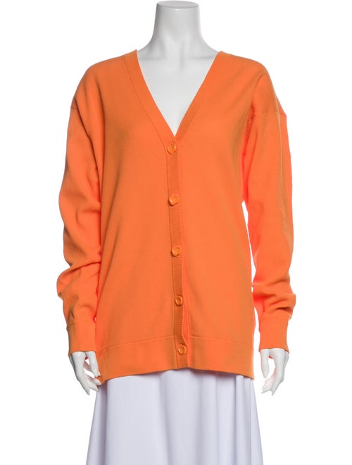 Tibi V-Neck Sweater Orange