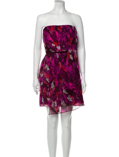 Tibi Silk Mini Dress Purple