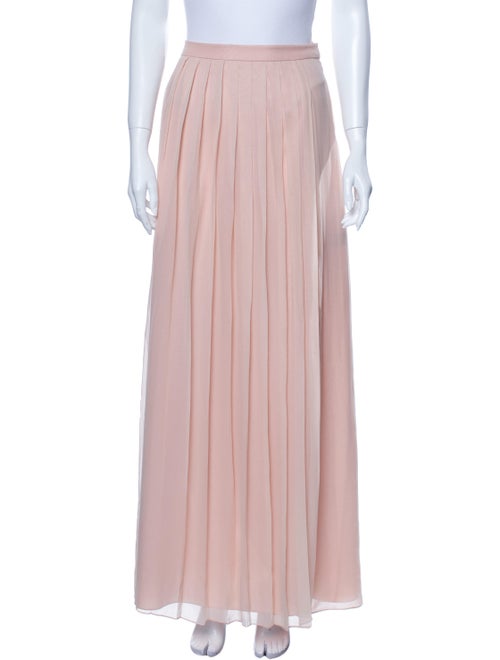 Tibi Silk Long Skirt Pink