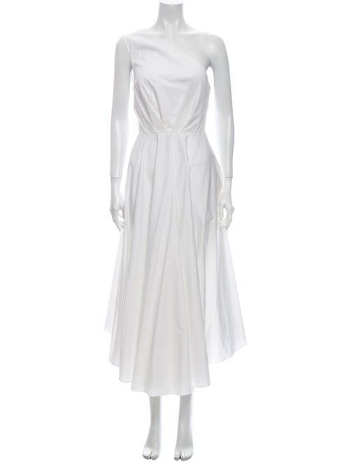 Tibi One-Shoulder Long Dress White