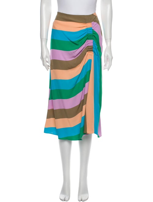 Tibi Striped Midi Length Skirt